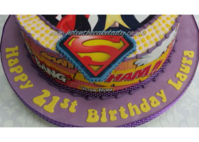 Superhero 21st Birthday Cake