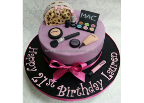 21st Birthday Makeup cake 