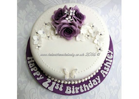 Lilac Rose and Butterfly Lace