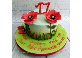 Poppy Design Cake