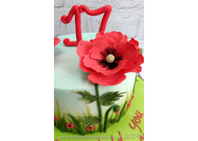 Poppy Design Cake