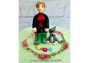 Gardener with her Cat