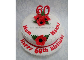 Poppy 60th birthday cake