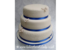 Royal Blue and Ivory