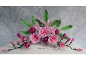Pink Roses and Fresias