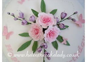 Round Pink and Lilac Roses