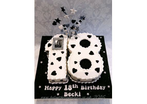 18th shaped Birthday Cake
