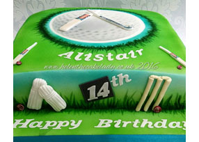Cricket and Hockey Themed Cake